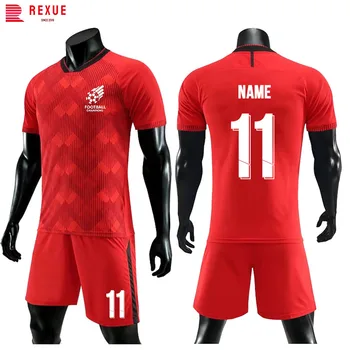 Oamenii De Fotbal Pentru Copii De Formare Jersey Shirt Și Pantaloni Scurți Set Personalizat Personalizate Uniformă Respirabil Iute Uscat Tesatura