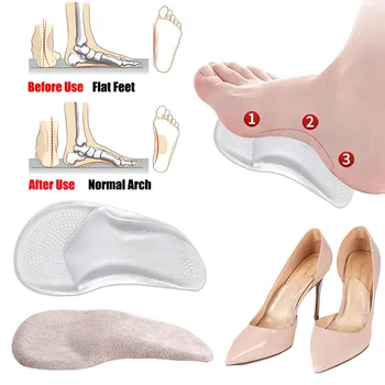 Gel de silicon Suport Arc Branțuri pentru Pantofi Femei Sandale Picior Plat Semele Ortopedice pentru Bărbați Plantară Faciitis Relief Pantofi Tampoane