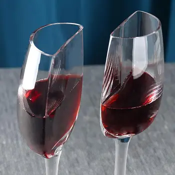 140ml Pahar de Vin Rosu Cristal Visiniu Bordeaux Pocalul de Artă Burtă Mare Degustare Cupa Creative Semicerc de Sticlă