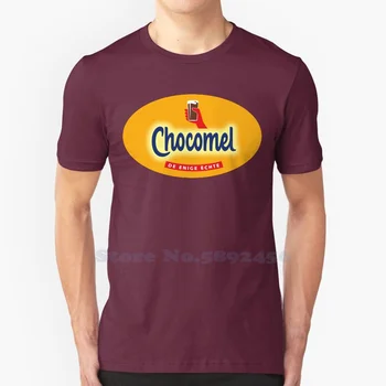 Chocomel Casual Streetwear Print Logo T-shirt Graphic 100% Bumbac Tee