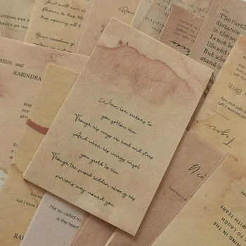 Vintage limba engleză Scrisoare de Cafea Vopsit Material Hârtie de Fundal Nedorite Jurnalul Decor Carte Face DIY Scrapbooking Ambarcațiuni de Hârtie