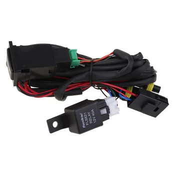 Universal 12V 40A Fasciculului de Cabluri Cu On/Off Pentru LED-uri Auto Lumina de Ceață Automobile Cabluri Adaptoare Prize