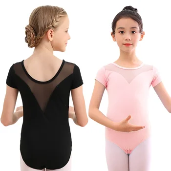 New Sosire Balet Dans Tricou Copil Copii Fete Bowknot Lung/Scurt Maneca Gimnastica, Costume De Dans Body Pentru Imbracaminte