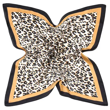 Clasic Leopard De Imprimare Eșarfă De Mătase Eșarfă Eșarfă Femei De Moda Noua Pătrat Eșarfe Cap Gât Cravată Trupa Profesionale Cravată