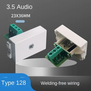 Audio de 3.5 mm cu 4 pini de sex feminin jack 180 de grade PCB cabluri conector terminal panoul de module, adaptor pentru microfon, KTV montat pe perete soclu