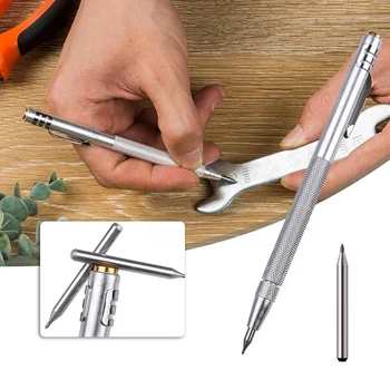 Durabil Scriber Pen Unelte de Mână din Oțel Inoxidabil Carbură de Tungsten 14cm Aluminiu Pentru Gravura Metal Foaie de Sticlă
