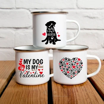 Câinele Meu E My Valentine Creative Cani De Cafea Femeile Desert Mic Dejun Email Cupe Acasă Cacao Apă Cana Coleg Apreciere Cadouri