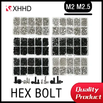 Mic Șurub Bolt Kit 4mm 5mm 6mm 8mm 10mm Electrice Suruburi Hex Hexagon Socket Cap Laptop PCB Șuruburi Allen Set 500Pcs M2 M2.5