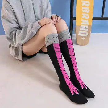 Pui Laba Ciorapi Femei de Primavara Toamna Iarna Peste genunchi Presiune Subțiri Lungi Picior Ciorapi de Mijloc Fete de Liceu Șosete Amuzante