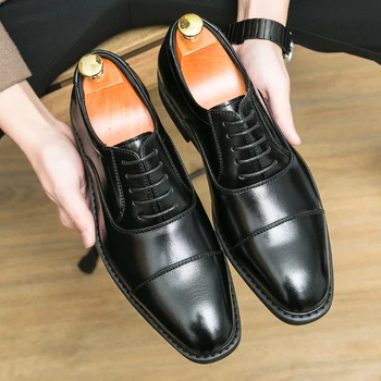 Oamenii Împletit Detaliu Dantela-Up Pantofi Rochie, Afaceri În Aer Liber Pantofi Oxford