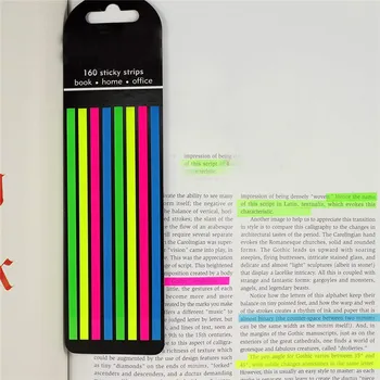 160/300Pcs Culoare Autocolante Transparente, Fluorescente Index File Steaguri Notă de Lipicios Papetarie Cadouri pentru Copii de Școală Rechizite de Birou