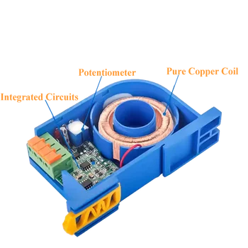 AC/DC Curent de Traductor 4 20ma 0 10V RS485 AC Curent Transmițător 1A 150A 22mm Gaură DC Curent Senzor Traductor Emițător