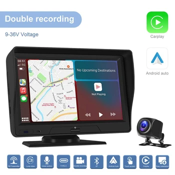 Wireless Carplay, Android Auto cu Ecran de 7 Inch Radio Fața Rezervă Camere Bluetooth WIFI FM Bluetooth Mirror Link TF Card