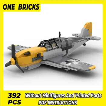Moc Cărămizi de Construcție de Aeronave Modelul Messerschmitt Bf 109 F2 Tehnologie Blocuri Modulare Cadouri Jucarii Pentru Copii DIY Seturi de Asamblare
