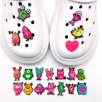 Disney Desene animate Drăguț Monser Serie PVC Ornamente Corc Farmec Amestec Colorat Personalizate DIY Saboți Catarame de Pantofi pentru Copii Cadouri