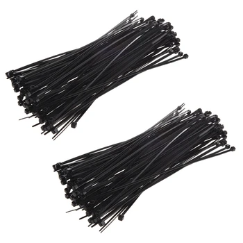 8 Inch De Cablu Din Material Plastic Zip Legăturile 200-Pack (Negru)