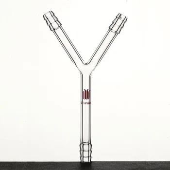 SYNTHWARE în formă de Y cu trei căi țevii de legătură, Tub diametru exterior φ8mm φ10mm, sticlă Borosilicată, T11