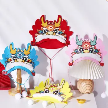 Stil Chinezesc Anul Nou Chinezesc Pălărie Naționale Valul De Mână De Asamblare De Desene Animate Dragon Pălărie An Nou Fericit, Vacanță Diy