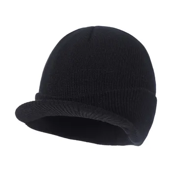 2024 Noi de Iarna Barbati Culoare Solidă Tricot Pălărie cu Boruri Lână Capac Gros de Cald Pălărie Tricotate Potrivite Pentru Exterior Sombrero De Punto