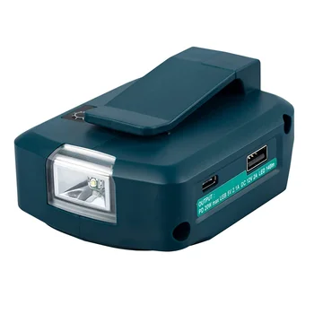 Pentru Makita ADP05 14.4 V/18V Baterie Leu/USB Tip-C Convertor Port cu Lumina LED-uri Spotlight în aer liber Lumina pentru Makita