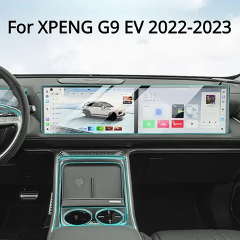 Pentru XPENG G9 EV 2022-2023 Accesorii Auto interior strat Subțire transparent TPU Potrivite Panel Consola centrala Anti-zero rezista refit