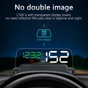 OANA C500 Auto OBD2 GPS HUD Head-Up Display EOBD Parbriz Auto Vitezometru Proiector Digital Accesorii Pentru Masina