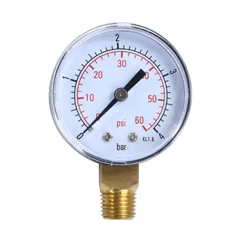 50mm Presiunea Apei Metru de Fir Monta Indicator de Presiune a Uleiului Compresor de Aer cu Manometru Tester 0-4bar 0-60psi BSPT