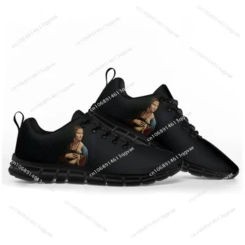 Doamna cu Hermină Pantofi Sport Barbati Femei Adolescent copii Copii Adidasi de Înaltă Calitate Sneaker Personaliza Pereche de Pantofi Negru