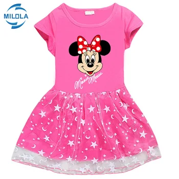 Disney Mickey Minnie Mouse Fete Rochie Casual de Vară pentru Copii Printesa Rochie de Copil Desene animate Copii Childresn Haine pentru 2-14 Ani