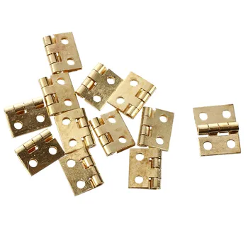 12pcs 1/12 Păpuși Miniaturale de Mobilier Cabinet Dulap Balamale Mini - Aur