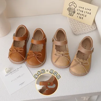 Fete Plat Pantofi Mary Jane Copilul Bowknot Pantofi De Piele Superficial Respirabil Confortabil Printesa Pantofi Cu Talpa Moale 2023 Primăvara Anului Nou