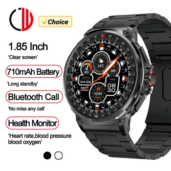 ZZYSMART Ceas Inteligent Bărbați 1.85 Inch Sport Fitness Tracker Bluetooth Apel Monitor Cardiac 710mAh Smartwatch Pentru Barbati Femei