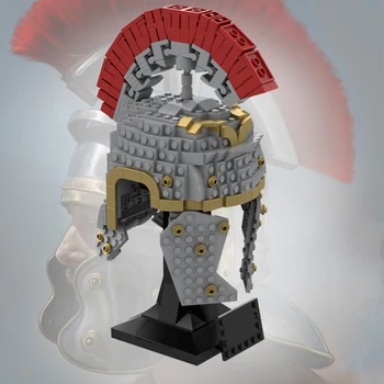 MOC Centurion Roman Casca Soldat Cărămizi Medievale Militare Armate Armura Casca Model Prop Bloc Jucărie pentru Copii Cadou de Ziua de nastere