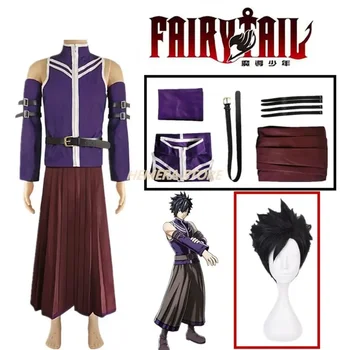 Cosplay Anime Fairy Tail Cosplay Costum De Haine Gray Fullbuster Cosplay Strat Fusta Accesorii Peruca Halloween Cosplay Costum