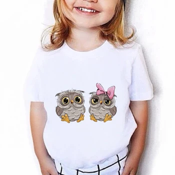 Vara Tricou Enfant Fille de Animale Drăguț Bufnita Fete si Baieti Haine tricou Copii Maneca Scurta Tricou Copil Ziua de nastere Tinuta