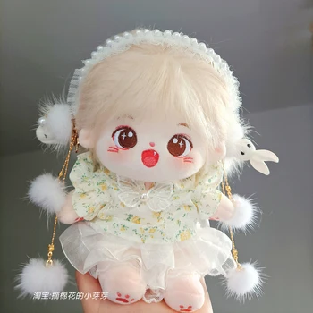 Nici un Atribut Cheongsam Chinoiserie Serie Dulce Haine Tinuta 20cm de Pluș Stuffde Papusa Fluture Accesorii Cadou de Ziua Kpop