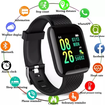 116 Plus Copii Inteligent Brățară Ceas Sport Rezistent La Apa Ceasul Inteligent Heart Rate Monitor De Presiune Sanguina A7 Bluetooth Smartwatch Bărbați