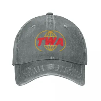 TWA Airlines - Vintage Logo-ul Clasic de Baseball Sepci Snapback Spălate Denim Pălării în aer liber Casquette Baseball Cowboy Hat pentru Barbati Femei