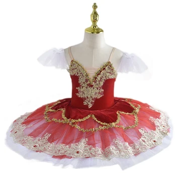 Profesionale de Rosii Profesionale Fusta de Balet Pentru Fete White Swan Copilul cu Paiete, Costume de Dans rochie de balet tutu fusta rochie de femei