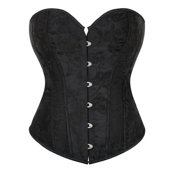Black jacquard os modelarea corset pentru Femei Slim Corsete Lenjerie Sexy Gotic Corselet