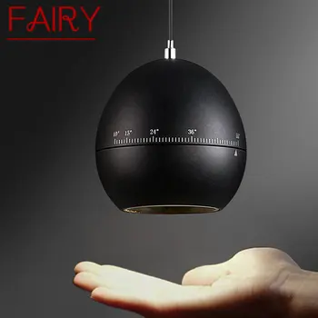 BASM Modern Negru Pandantiv Lampă cu LED-uri Reglabile Lungime Focală de Design Creativ Noptiera Perdeaua de Lumină Pentru Casa Dormitor