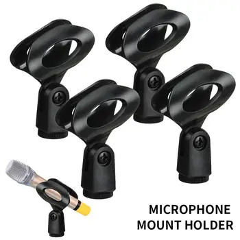 1buc Mini Negru Microfon Clip Stativ Universal Durabil prin Fir/ Wireless, Microfon Montare Suport pentru Stativ