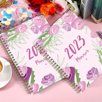 2023 Agenda Programul A5 Bobina Agende Creative Model Floare Planificator Memento Calendar Birou Datele De Jurnal Notebook Planificator