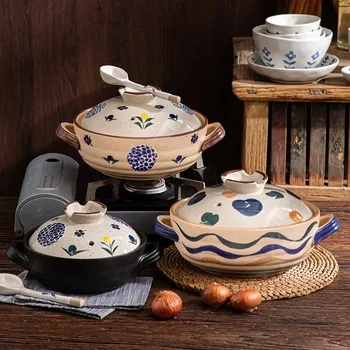 Caserola Oală Tocană Vase Ceramice Supa de Vase de Gătit Aragaz Rezistent la Temperaturi Ridicate Tigăi Non-stick De Bucătărie