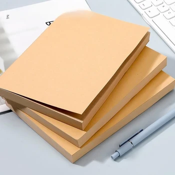A5/B5 Epocă Gol Notebook-uri de Hârtie kraft Cover Student Extra Gros Schite Înapoi la Școală de Papetărie