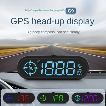 Masina HUD Head-up Display Instrument GPS Auto Multi-Funcție Velometer Compass HD Head-up Display G9 Gps Vitezometru