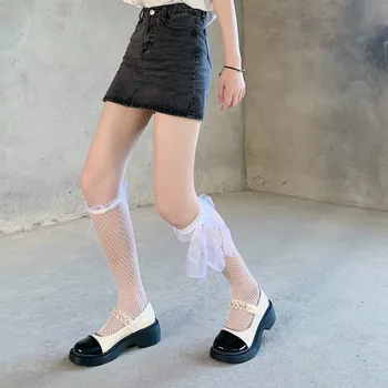 Lolita Fishnet Ciorapi Lungi JK Mare Ciorapi sex Feminin Plasă Neagră și Ciorapi Fete deget in fund JK Ciorapi Calcetine Medias Elastic