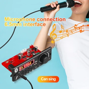Bluetooth 5.0 MP3 Decoder Bord cu 6.5 mm Interfata 160W Amplificator Wireless Audio MP3 Music Player 12V Modul Radio FM pentru Masina