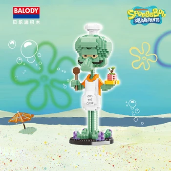 Noi Sponge Bob Squidward SquarePants Patrick Star Căpitanul Eugen Gary Melc Tentaculele Model Blocuri Seturi de Jucarii si Cadouri