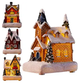 lemax satul de crăciun de Iarnă Sat Magazin de Jucării Strălucitoare de crăciun sat case cu Lumini cu baterii Ornament acasă